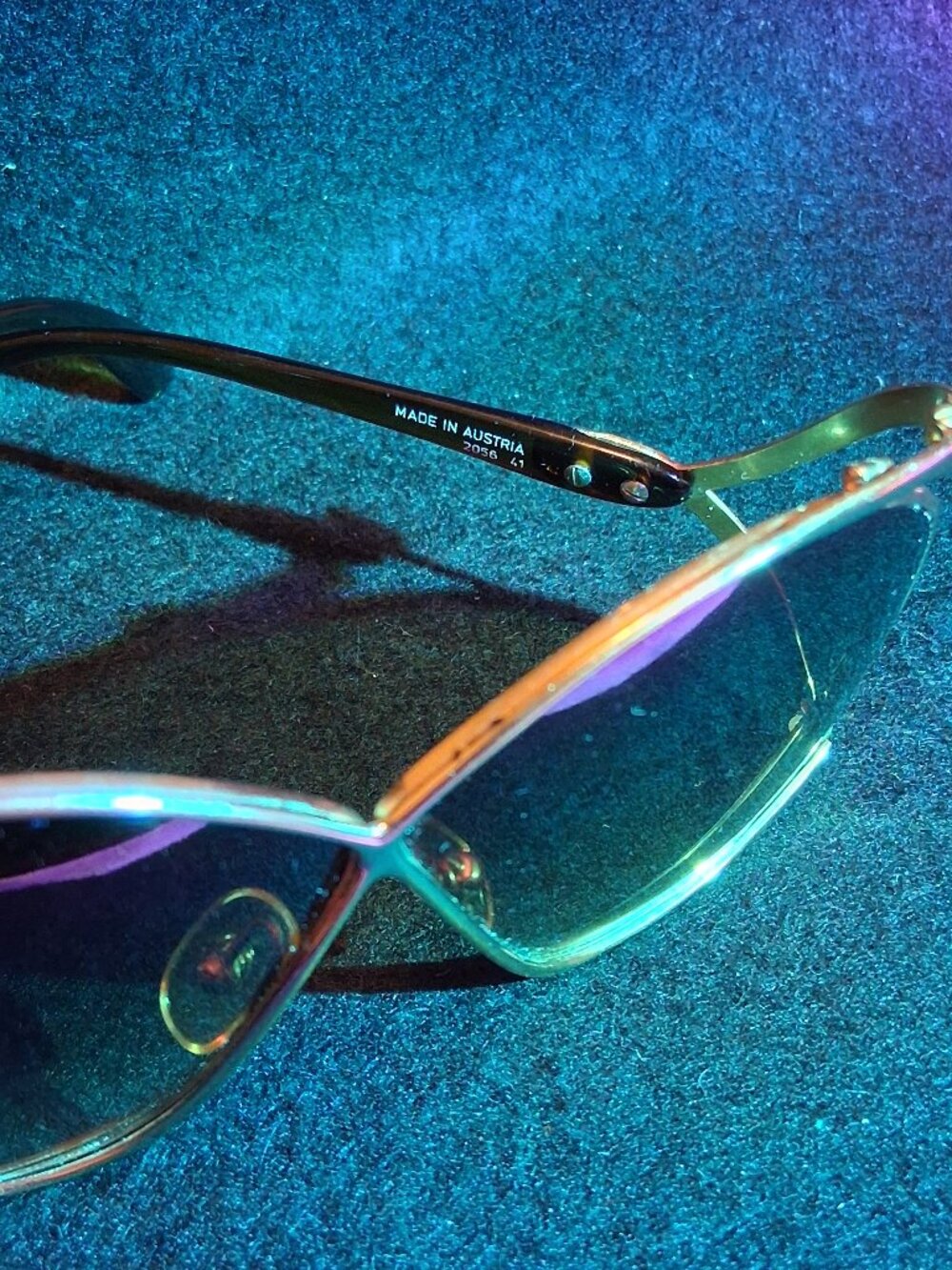 Christian Dior Vintage 70s/80s Oversized Butterfly Sunglasses 2056 Austria Gold - Picture 12 of 13